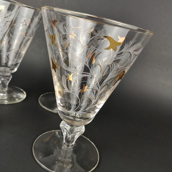 Libby Royal Fern Water Goblets | Set of 4 - Picture 6 of 9